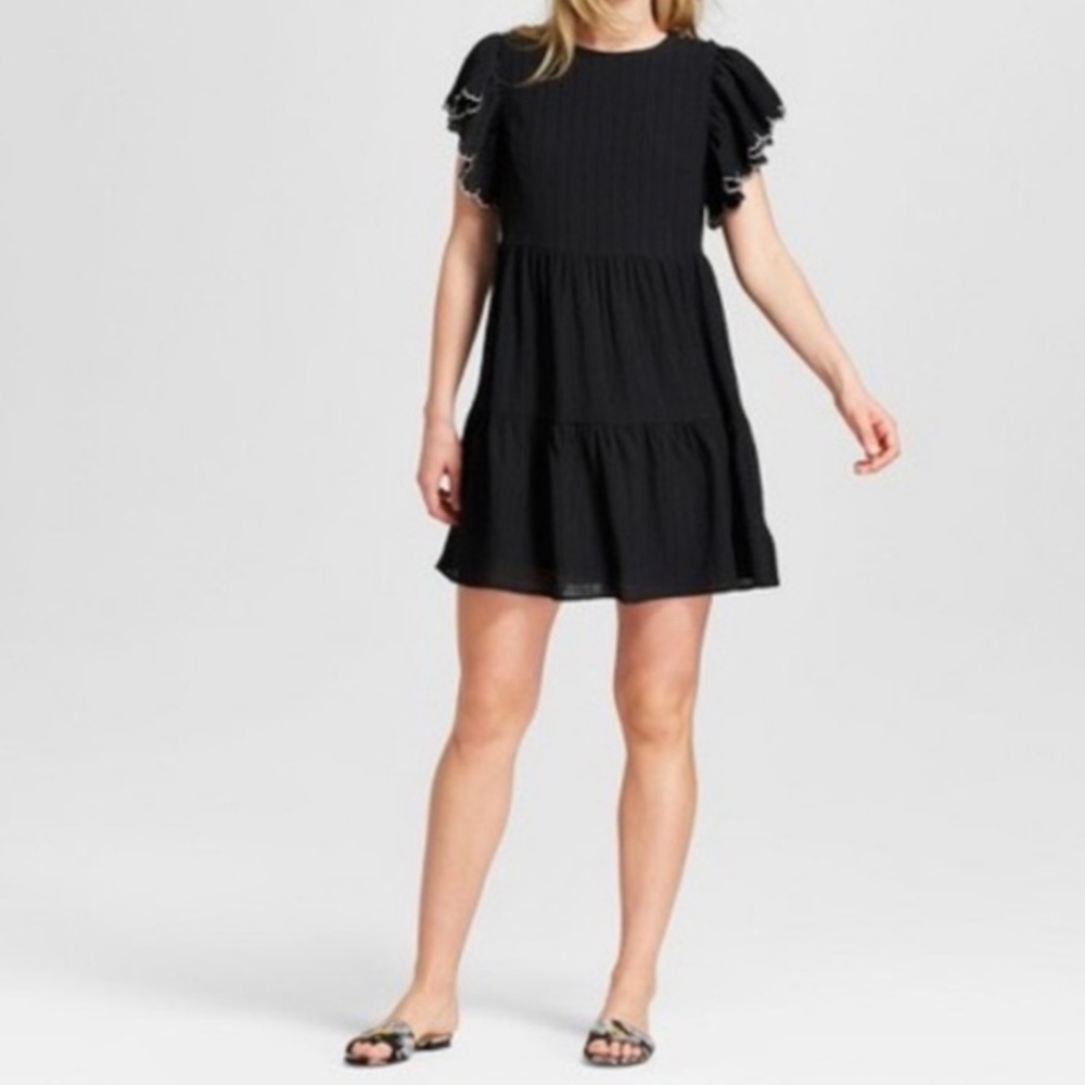 Black tiered dress